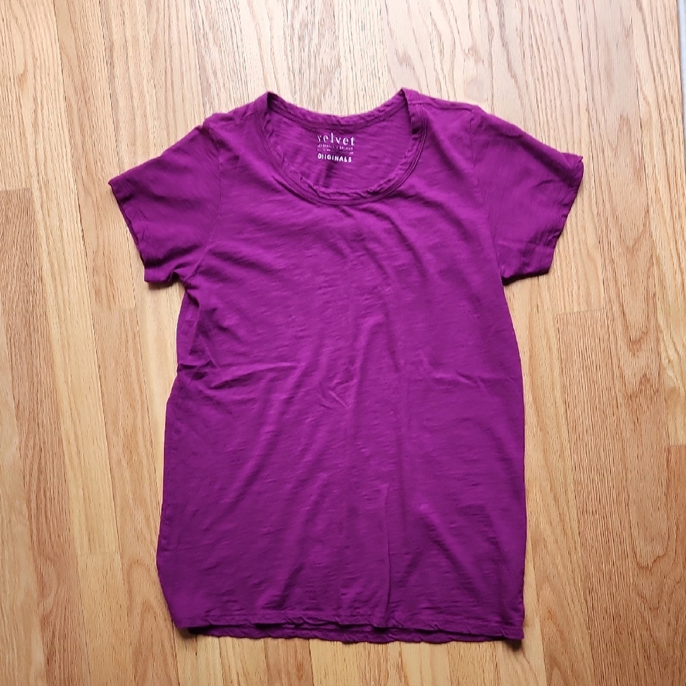 VELVET, Slub Cotton Tee, Size Medium
